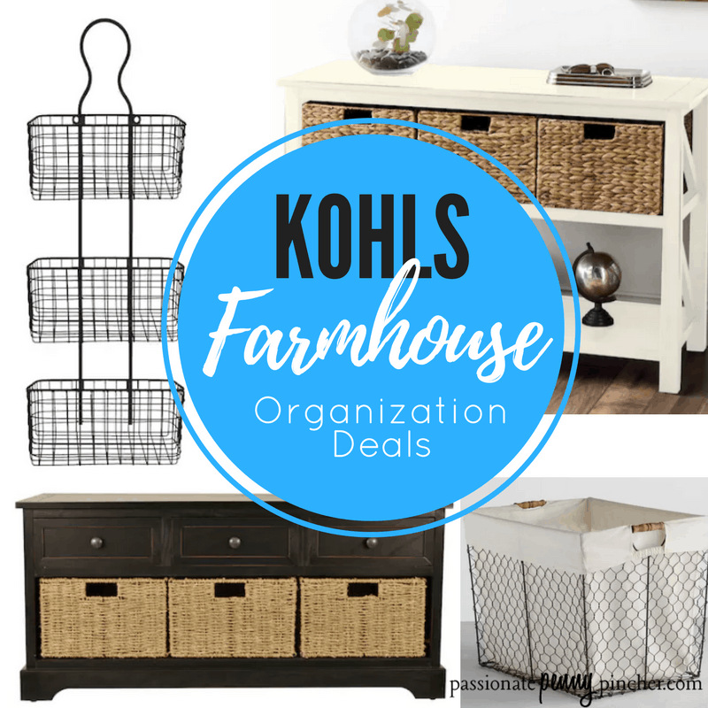 Kohl’s Farmhouse Organization up to 70% OFF! (Great for a Family Command Center)