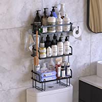 3-Tier Over The Toilet Storage Organizer Shelve with Holder Hanging Hook only $8.95