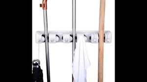 Get Organized! Home Basics Mop and Broom Hanging Organizer w/ Six Hooks by G Cast (2 years ago)