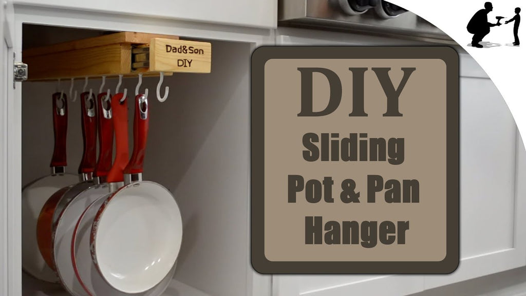 Today, we'll be making a hidden pullout wooden pot and pan hanger from ¾” and 1 ½” scrap wood lying around in our shop