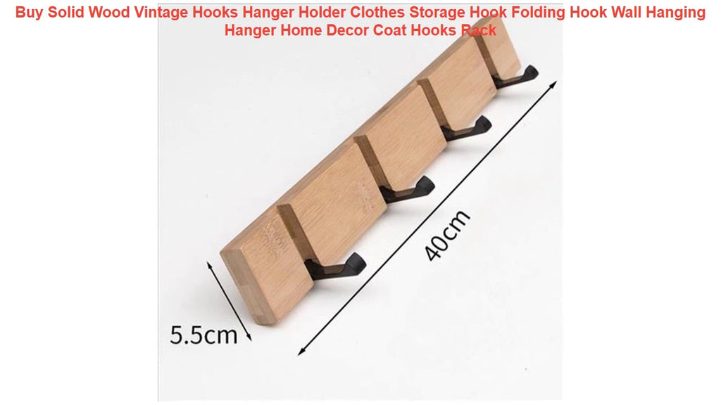 Solid Wood Vintage Hooks Hanger Holder Clothes Storage Hook Folding Hook Wall Hanging Hanger Home Decor Coat Hooks Rack Best offer or check ...