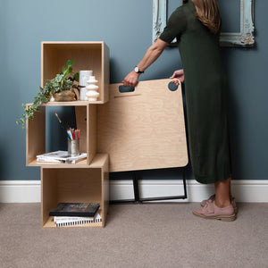 Dezeen Showroom: workspace furniture brand Spacestor has created a compact, foldable and portable desk called KIT, in a bid to help users work more comfortably from their own home.
