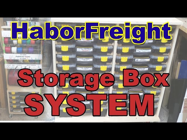 Using Harbor Freight storage cases, I have designed a system in which keeps 20 of them stored, organized and easily accessible whenever I need any nut, bolt, ...