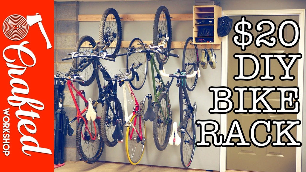 DIY Bike Rack for $20 / Bike Storage Stand & Cabinet for Garage | Crafted Workshop by Crafted Workshop (4 years ago)