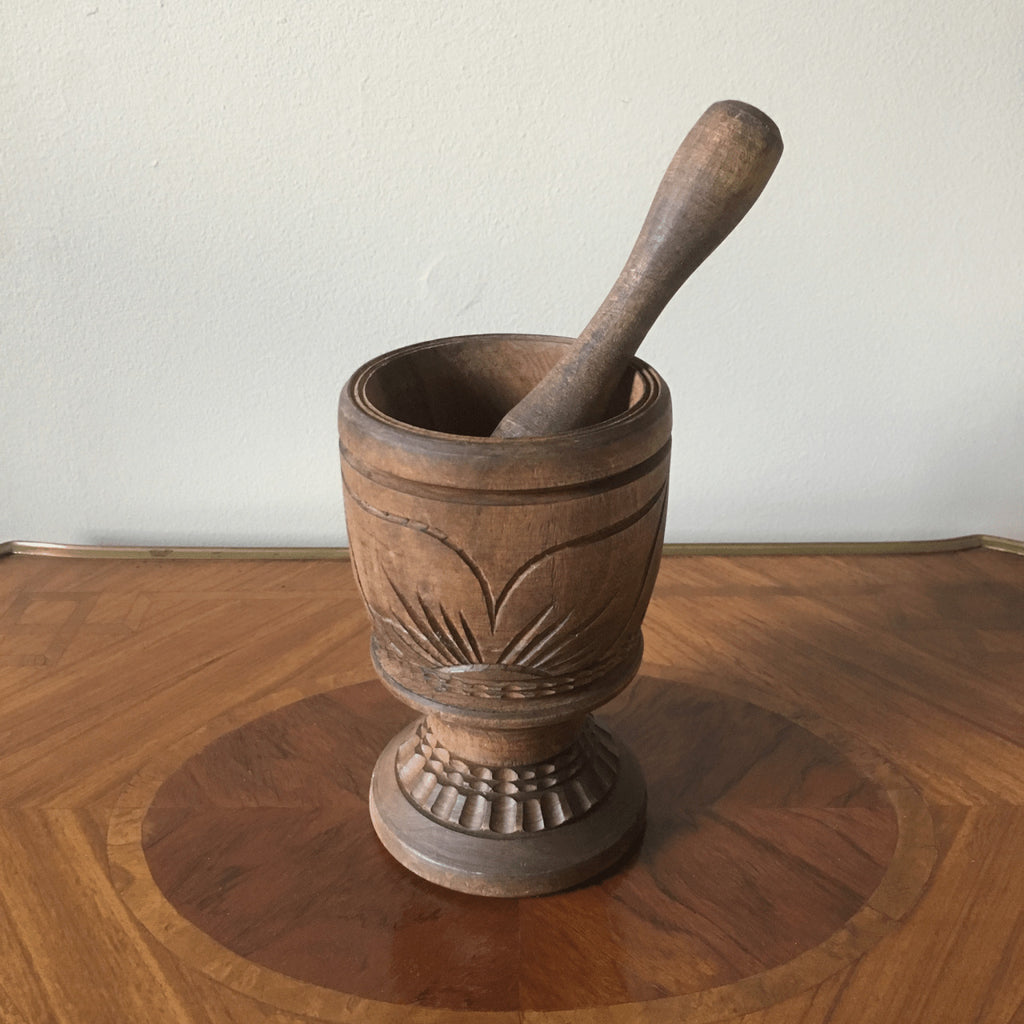 Attractive Wooden Mortar And Pestle