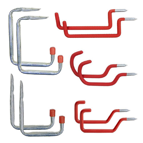 10 x Assorted Vinyl Coated Storage Hook Set<br><br>