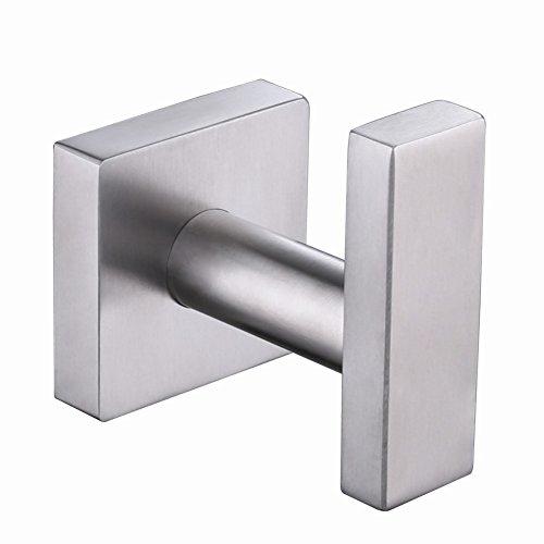 Robe & Towel Hook, APLusee SUS304 Stainless Steel Bathroom Accessories Home Storage Hanger, Brushed Nickel