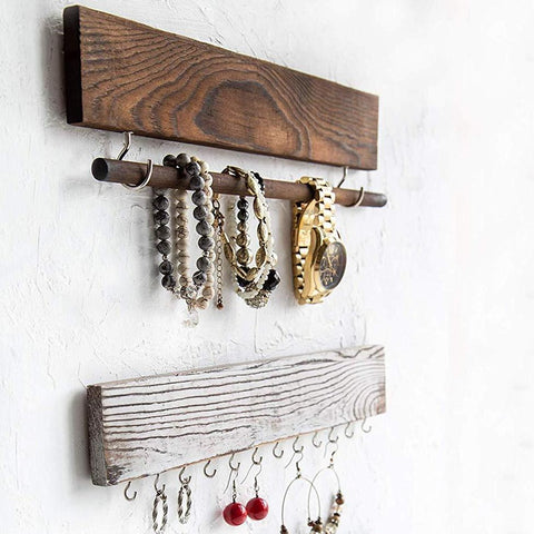 Rustic Jewelry Display Organizer for Wall
