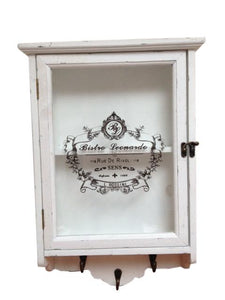 Country Chic Medicine Cabinet With Hooks Shabby Chic Distressed Wood
