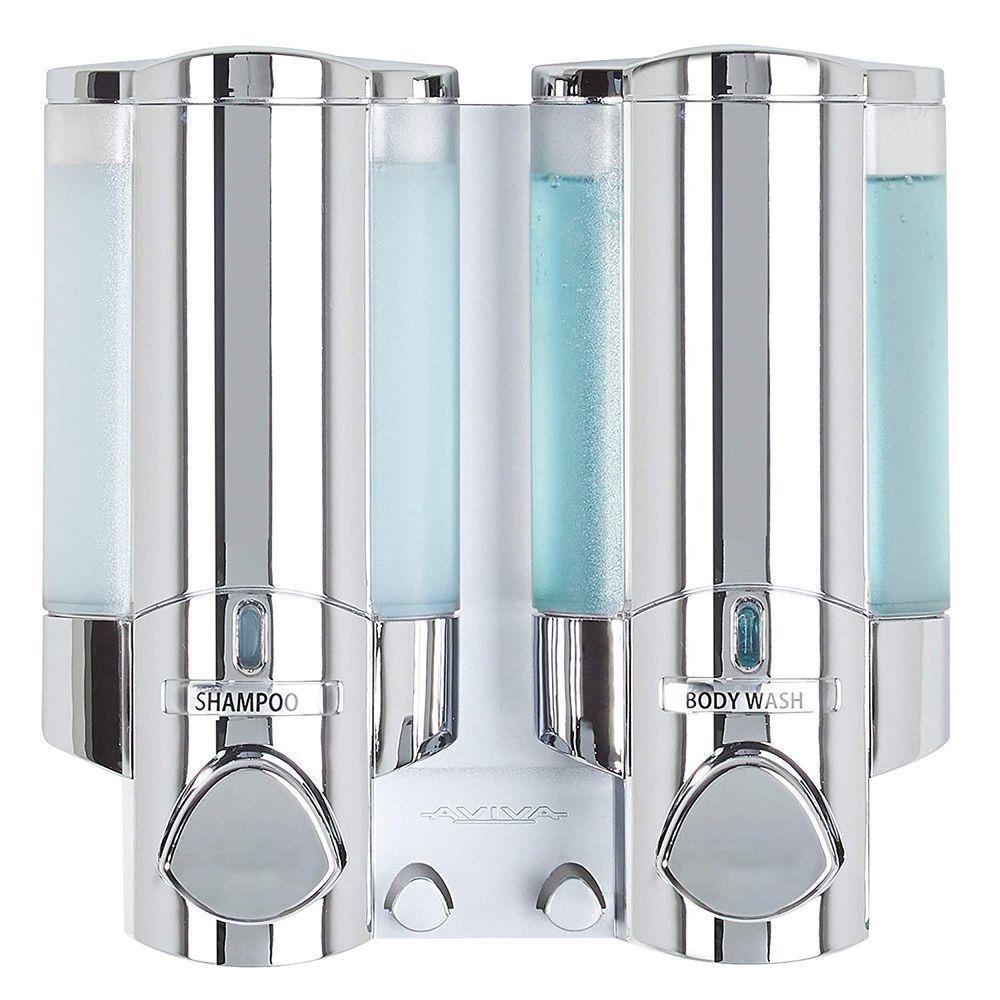 Aviva Double Shower Soap Dispenser Chrome