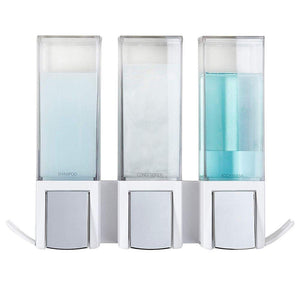 Clever Triple Shower Soap Dispenser White